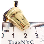 14K Yellow Gold Lean Pendant 57676 - Image 7