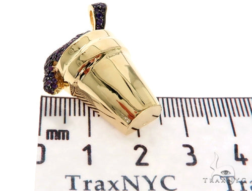 14K Yellow Gold Lean Pendant 57676 - Image 7