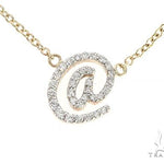 14K Yellow Gold At Sign Diamond Necklaces 65478 - Image 1