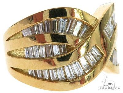 14K Yellow Gold Baguette Cut Channel Diamond Ring 63185 - Image 1