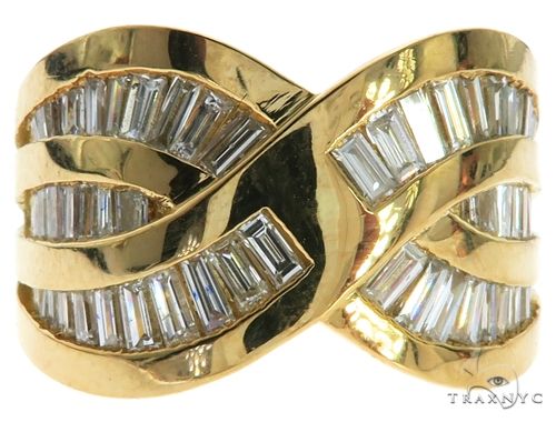 14K Yellow Gold Baguette Cut Channel Diamond Ring 63185 - Image 2