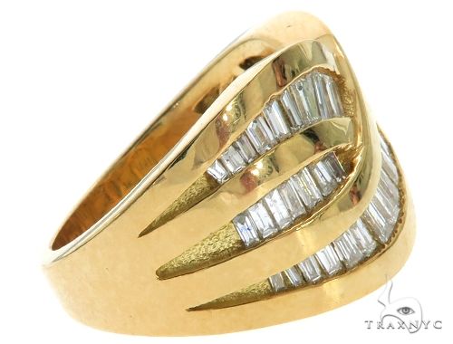 14K Yellow Gold Baguette Cut Channel Diamond Ring 63185 - Image 4