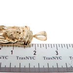14K Yellow Gold Bezel Diamond Jesus Piece 64010 - Image 6