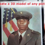 14K Yellow Gold Bezel Diamond Patriot the American Soldier Charm Pendant 63309 - Image 10