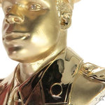 14K Yellow Gold Bezel Diamond Patriot the American Soldier Charm Pendant 63309 - Image 6