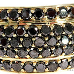 14K Yellow Gold Black Diamond Band 61502 - Image 3