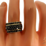 14K Yellow Gold Black Diamond Band 61502 - Image 7