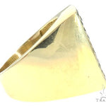 14K Yellow Gold Blue Diamond Square Ring 61503 - Image 4