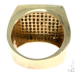 14K Yellow Gold Blue Diamond Square Ring 61503 - Image 5