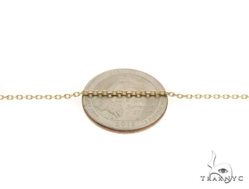 14K Yellow Gold Cable Link Chain 24 Inches 1.4mm   64398 - Image 3