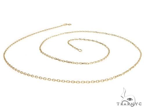 14K Yellow Gold Solid Cable Link Chain 20 Inches 1.4mm   64396 - Image 4