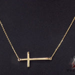 14K Yellow Gold Cross Crucifix Necklace 33977 - Image 8