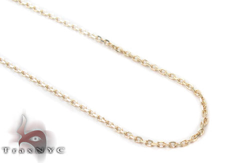 14K Yellow Gold Cross Crucifix Necklace 33977 - Image 2