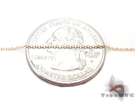 14K Yellow Gold Cross Crucifix Necklace 33977 - Image 3