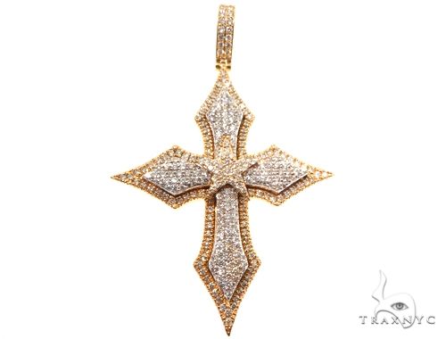 14K Yellow Gold Cross Pendant 64579 - Image 1