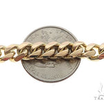 14K Yellow Gold Cuban Link Bracelet With Heart Charm And Toggle Clasp 65650 - Image 5