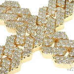 14K Gold Cuban Link Diamond Cross 66168 - Image 4