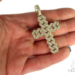 14K Gold Cuban Link Diamond Cross 66168 - Image 5