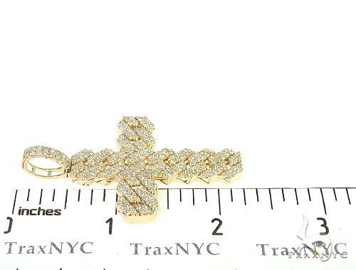 14K Gold Cuban Link Diamond Cross 66168 - Image 7