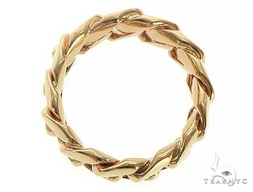 14K Yellow Gold Cuban Link Ring 66162 - Image 4