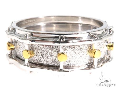 14K Yellow Gold Custom Drum Ring 63995 - Image 2