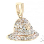 14K Yellow Gold Custom Made Hat Pendant 65286 - Image 2