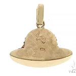 14K Yellow Gold Custom Made Hat Pendant 65286 - Image 3