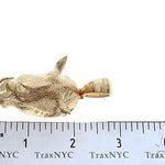 14K Yellow Gold Custom Made Rhino Pendant 65588 - Image 7