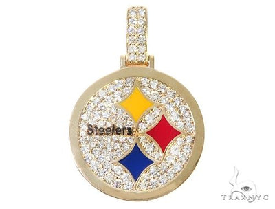 14K Yellow Gold Small Custom Steelers Pendant 65227 - Image 1