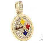 14K Yellow Gold Small Custom Steelers Pendant 65227 - Image 2