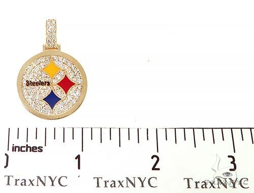 14K Yellow Gold Small Custom Steelers Pendant 65227 - Image 6