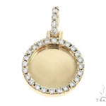 14K Yellow Gold Customizable Photo Pendant 0.50 Inch 65099 - Image 1