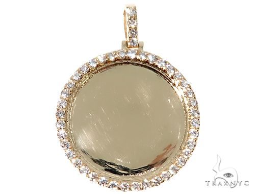 14K Gold Customizable Photo Pendant 1 inch  64624 - Image 1