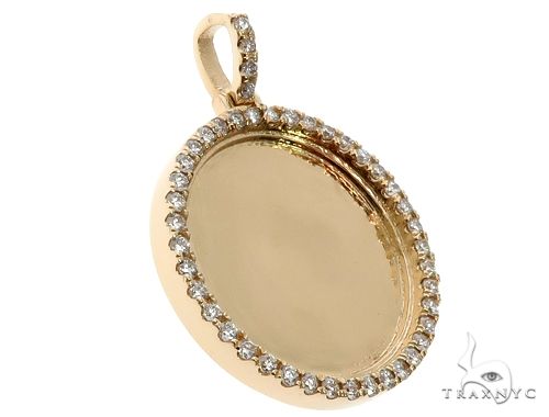 14K Gold Customizable Photo Pendant 1 inch  64624 - Image 2