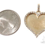 14K Gold Customizable Heart Photo Pendant 1 inch 64627 - Image 5