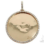 14K Yellow Gold Customizable Photo Pendant 2 inches 64631 - Image 1