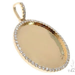 14K Yellow Gold Customizable Photo Pendant 2 inches 64631 - Image 2