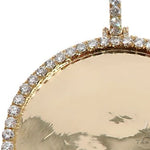 14K Yellow Gold Customizable Photo Pendant 2 inches 64631 - Image 3