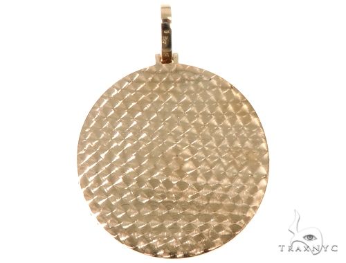 14K Yellow Gold Customizable Photo Pendant 2 inches 64631 - Image 4