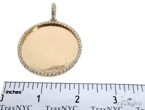 14K Yellow Gold Customizable Photo Pendant 2 inches 64631 - Image 6