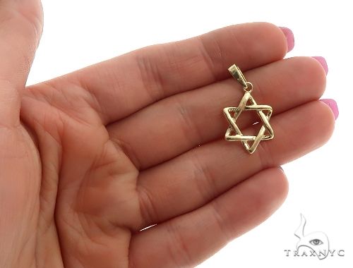 14K Gold David Star Pendant 65940 - Image 4