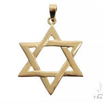 14K Gold David Star Pendant 65942 - Image 1