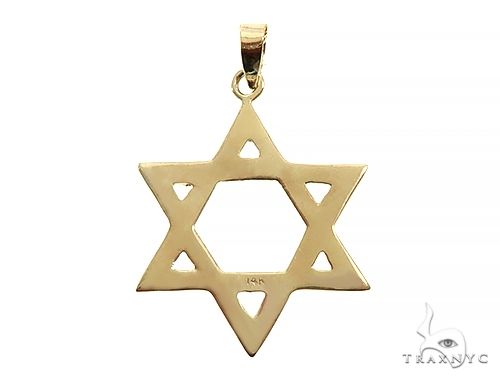 14K Gold David Star Pendant 65942 - Image 3