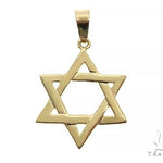 14K Gold David Star Pendant 65943 - Image 1