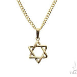 14K Yellow Gold David Star Pendant Set 65941 - Image 1