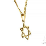 14K Yellow Gold David Star Pendant Set 65941 - Image 2