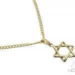 14K Yellow Gold David Star Pendant Set 65941 - Image 4