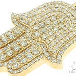 14K Gold Diamond Hamsa Pendant 65843 - Image 4