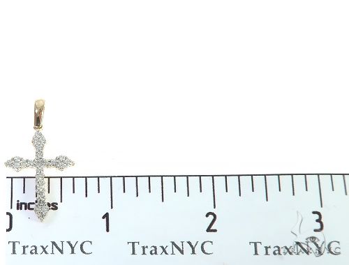 14K Yellow Gold Diamond  Cross 65302 - Image 6