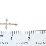 14K Yellow Gold Diamond  Cross 65302 - Image 7